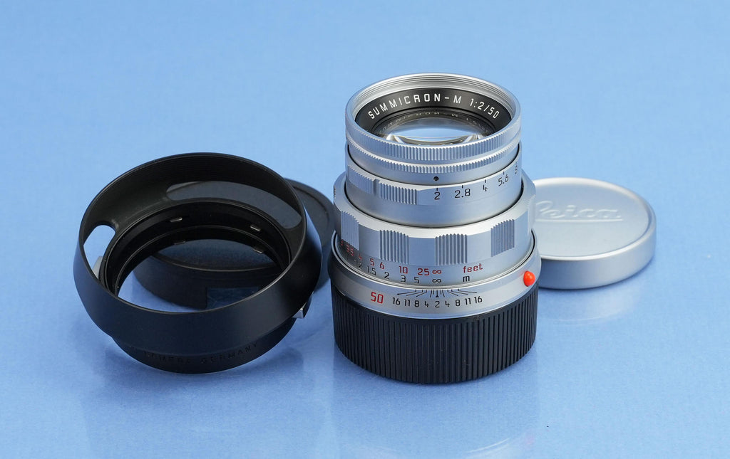 LEICA LEIZT 50MM SUMMICRON-M F2 11615 CHROME M 50 JAHRE LENS +CAPS 