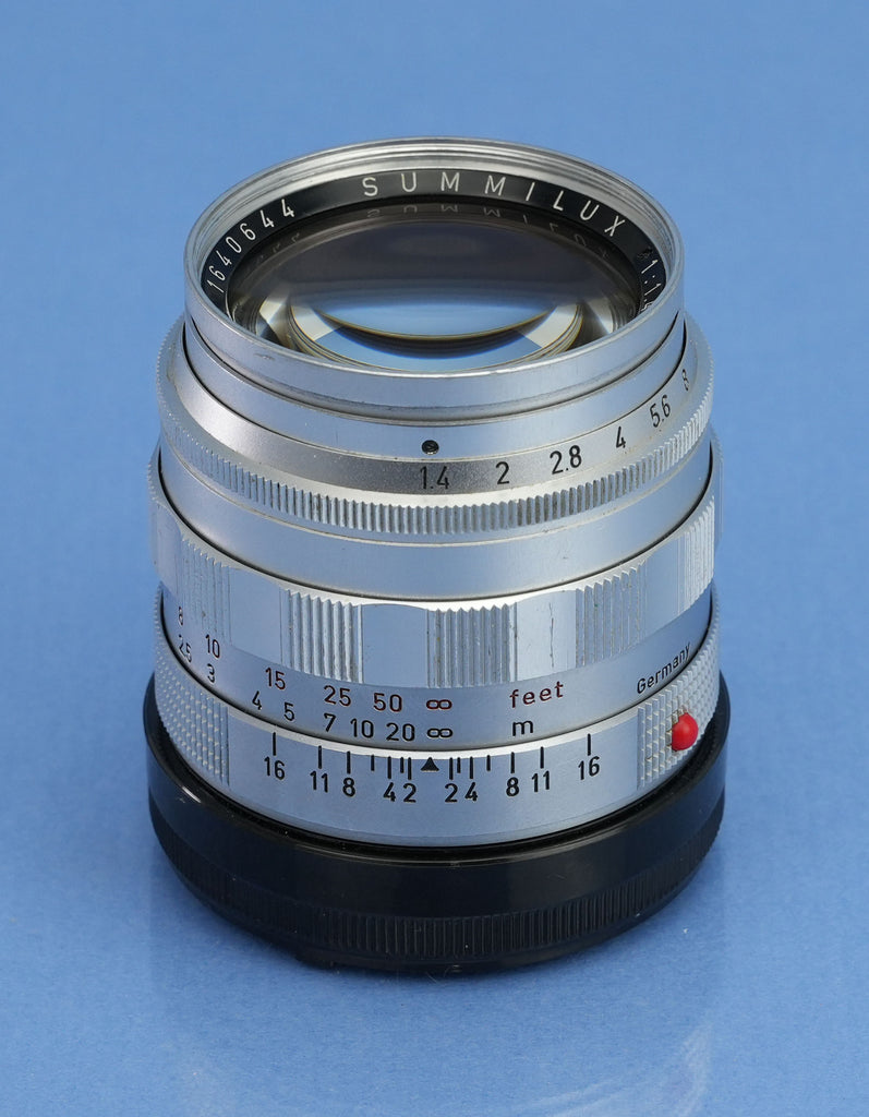 LEICA LEITZ SUMMILUX 50MM F1.4 M EARLY REVERSE SCALLOP PROTOTYPE 11114 LENS  +XTR