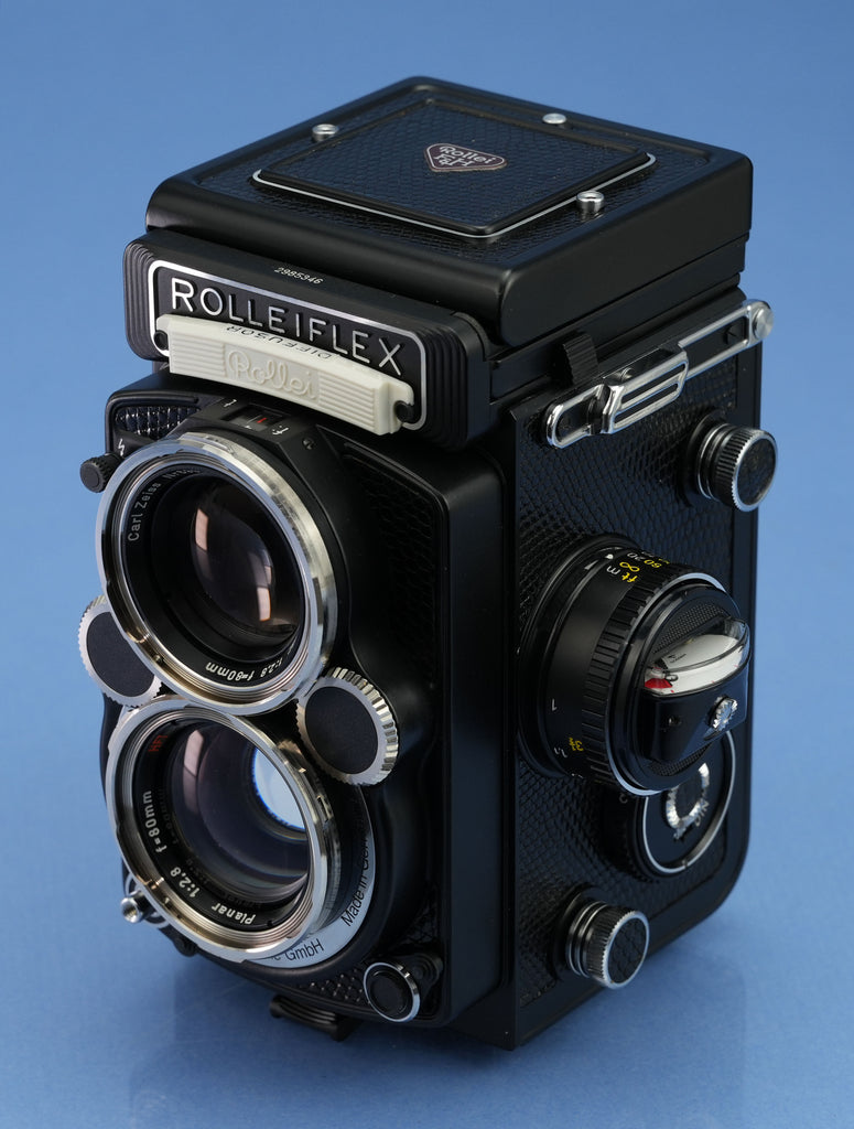 ROLLEI ROLLEIFLEX 2.8F HFT PLANAR PLATIN PLATINUM LIMITED TLR CAMERA MINT  RARE!