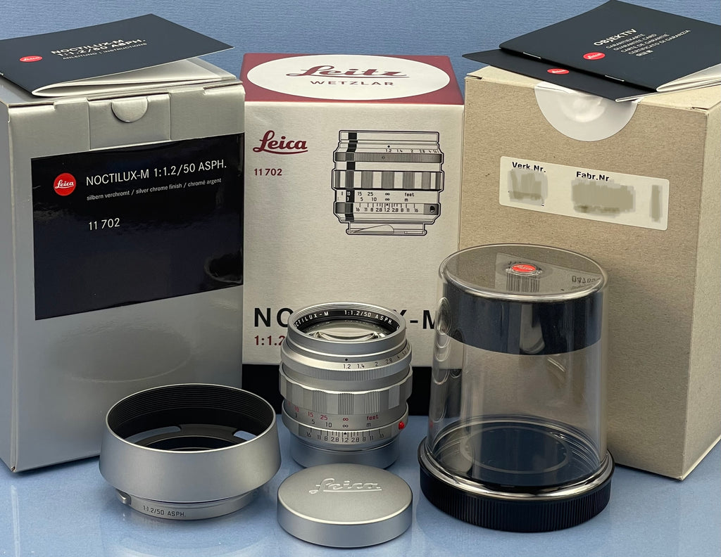 LEICA NOCTILUX-M 50MM F1.2 ASPH LIMITED SILVER CHROME LENS 11702 ...