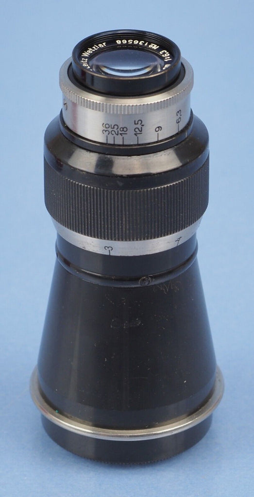 LEICA LEITZ 105MM MOUNTAIN ELMAR F6.3 BLACK PAINT NICKEL LENS +CAP NICE!