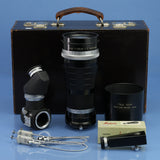 LEICA LEITZ 400MM TELYT F5 VERSION 1 VISOFLEX TLCOO LENS +SHADE +VISOFLEX +CASE