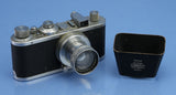 LEICA STANDARD MODEL E CHROME CAMERA BODY +50MM F2 SUMMAR LENS +SOOMP SHADE SET!