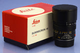 LEICA LEITZ 90MM SUMMICRON-M F2 11136 PRE APO ASPH BLACK M55 LENS +CAPS CLEAN!