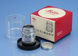 LEICA LEITZ 90MM TELE-ELMARIT F2.8 ELC 1ST V FAT CHROME 11800 M LENS +BOX +CAP