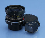 LEICA 21MM SUPER-ANGULON F3.4 BLACK M 11103 WIDE ANGLE LENS +CAPS +VIEWFINDER