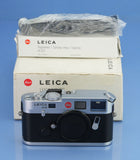 LEICA LEITZ M6 TTL 0.72 SILVER CHROME RANGEFINDER CAMERA BODY 10414 +CAP +BOX