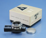 LEICA 35MM SUMMICRON F2 CHROME 11108 8 ELEMENT M3 LENS +EYES +CAPS +BOX MINT!