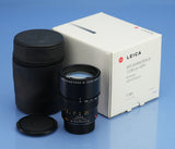 LEICA 90MM F2 APO-SUMMICRON-M ASPH 11884 BLACK M LENS +BOX +CASE MINT!