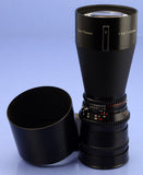 HASSELBLAD ZEISS TELE-TESSAR 350MM F5.6 C BLACK LENS +CAPS +SHADE NICE!