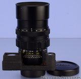 LEICA LEITZ 135MM F2.8 ELMARIT BLACK M LENS 11829 + EYES +CAPS