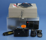 LEICA MP CLASSIC BLACK PAINT RANGEFINDER SET +50MM SUMMICRON F2 10317 +BOX MINT!