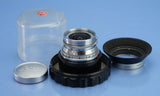 LEICA LEITZ SUPER ANGULON 21MM F4 M LENS +IWKOO SHADE + RARE CONTAINER NICE!