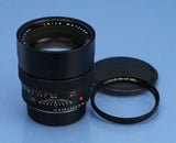 LEICA LEITZ 80MM SUMMILUX-R F1.4 3 CAM 11881 BLACK R LENS +CAPS +UV FILTER NICE!