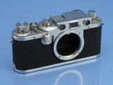 LEICA LEITZ IIIC SHARKSKIN LOOHW SM LTM CAMERA SILVER CHROME BODY NICE!