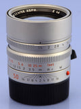 LEICA SUMMILUX-M 50MM F1.4 SILVER CHROME ASPH BRASS BODY 11892 6 BIT LENS +CAPS