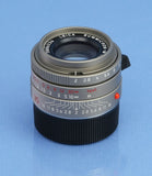 LEICA 35MM SUMMICRON-M F2 ASPH 11609 TITANIUM TITAN LENS +BOX +CAPS +SHADE MINT!