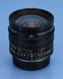 LEICA 19MM ELMARIT-R F2.8 2ND VERSION ROM 11258 LENS +12546 SHADE +CAPS NICE!