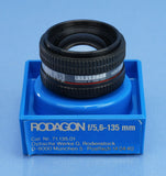 RODENSTOCK RODAGON 135MM F5.6 ENLARGER LENS 6X9 MEDIUM FORMAT +RETAING RING MINT