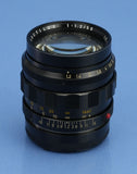 LEICA LEITZ NOCTILUX 50MM F1.2 11820 VINTAGE M LENS +12502 SHADE +CAPS VERY NICE