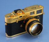 LEICA M4-2 GOLD JAHRE M 10420 CAMERA OUTFIT +50MM 1.4 SUMMILUX LENS +BOX +PAPERS