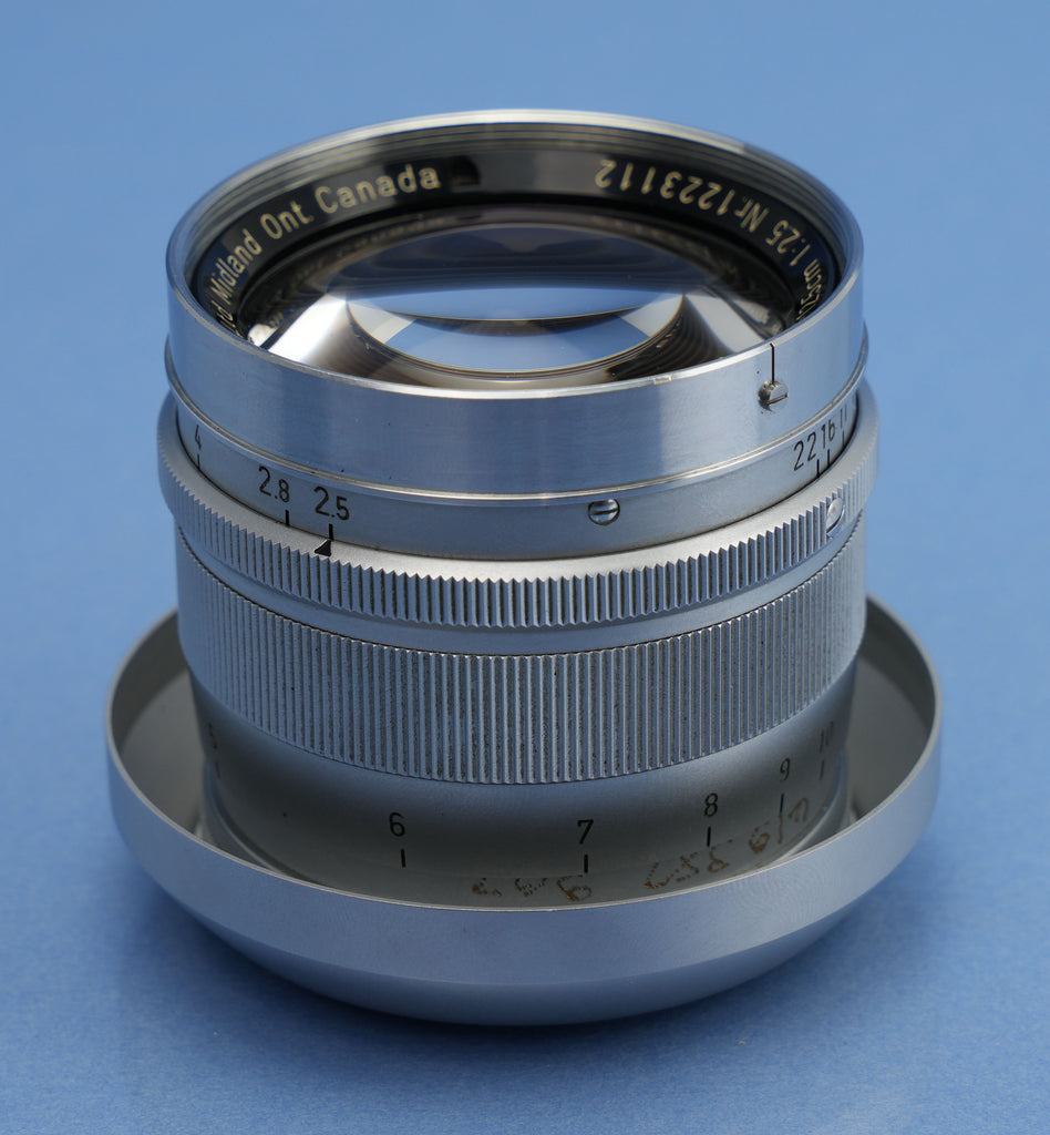 LEICA LEITZ 125MM HEKTOR F12.5 HIKOO VISOFLEX MIDLAND LENS +SHADE +CAP ...