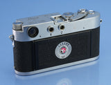 LEICA LEITZ M3 DS CHROME RANGEFINDER CAMERA BODY 1954 VERY EARLY SN. # 700151