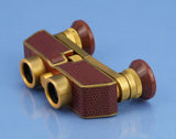 ZEISS CARL JENA THEATIS 3.5X15 GOLD-PLATED BINOCULARS +NAVY BLUE CASE PRETTY!