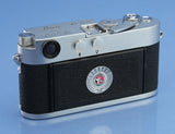 LEICA LEITZ M3 10150 IGEMO CHROME CAMERA BODY TRANSITIONAL #855494 SERVICED!