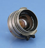 LEICA 11860 35MM SUMMILUX-M F1.4 TITANIUM GERMANY BRASS LENS +12504 SHADE +BOX