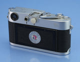 LEICA LEITZ M3 c.1957 IGEMO 10150 CHROME CAMERA BODY TRANSITIONAL #874452 CLEAN!