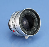 LEICA LEITZ 21MM SUPER-ANGULON F3.4 CHROME M 11103 LENS +CAPS +SHADE +BOX MINT