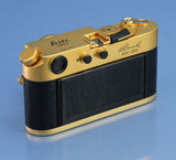 LEICA M4-2 GOLD JAHRE M 10420 CAMERA OUTFIT +50MM 1.4 SUMMILUX LENS +BOX +PAPERS