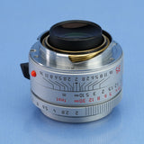 LEICA LEITZ 35MM SUMMICRON-M F2 11882 ASPH CHROME M LENS +SHDE CAP +FILTER MINT