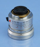 LEICA LEITZ 11897 21MM ELMARIT-M F2.8 ASPH SILVER CHROME WIDE ANGLE M E55 LENS