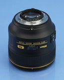 NIKON NIKKOR 85MM F1.4 AF-S G N NANO GLASS LENS +HB-55 SHADE +CAPS CLEAN!