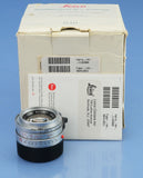 LEICA LEITZ 35MM SUMMICRON-M F2 11311 KING OF BOKEH V4 SILVER LENS +BOX MINT!