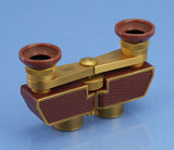 ZEISS CARL JENA THEATIS 3.5X15 GOLD-PLATED BINOCULARS +NAVY BLUE CASE PRETTY!