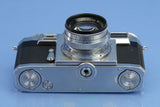 CONTAX IIIA COLOR DIAL CHROME RANGEFINDER CAMERA +ZEISS 50MM F2 SONNAR CLEAN!