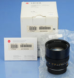 LEICA LEITZ 80MM SUMMILUX-R F1.4 3 CAM ROM 11349 R LENS +CAPS BOX +PAPERS MINT!