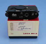 LEICA M4-2 BLACK CANADA LEITZ WETZLAR SCRIPT RARE CAMERA BODY +BOX MINT C SEAL!