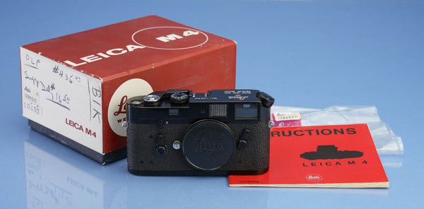 LEICA LEITZ M4 10400 BLACK PAINT RANGEFINDER CAMERA