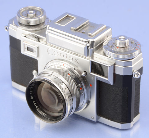 CONTAX IIIA COLOR DIAL CHROME RANGEFINDER CAMERA +CARL ZEISS 50MM