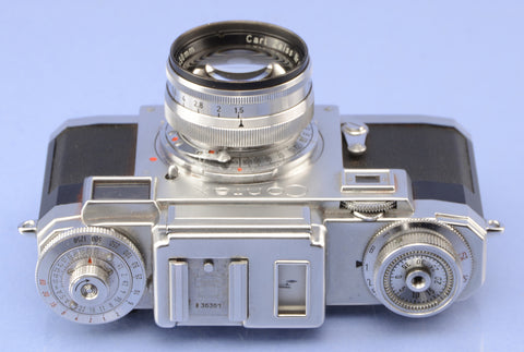 CONTAX IIIA COLOR DIAL CHROME RANGEFINDER CAMERA +CARL ZEISS 50MM